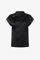 Iris Setlakwe Satin Draped Neck Line Top-1