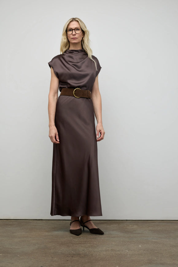 Iris Setlakwe Satin Draped Neck Line Top