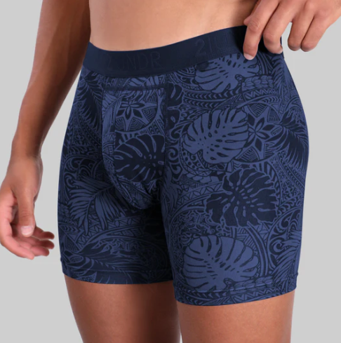 2Undr Swing Shift Boxer Brief Prints - Coastal Blue