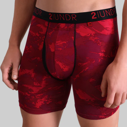2Undr Swing Shift Boxer Brief Prints - Red Storm