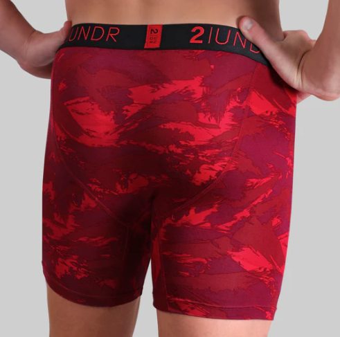 2Undr Swing Shift Boxer Brief Prints - Red Storm