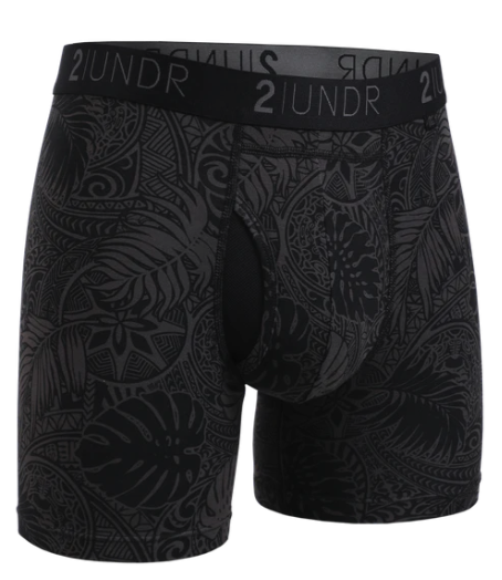 2Undr Swing Shift Boxer Brief Prints - Coastal Black