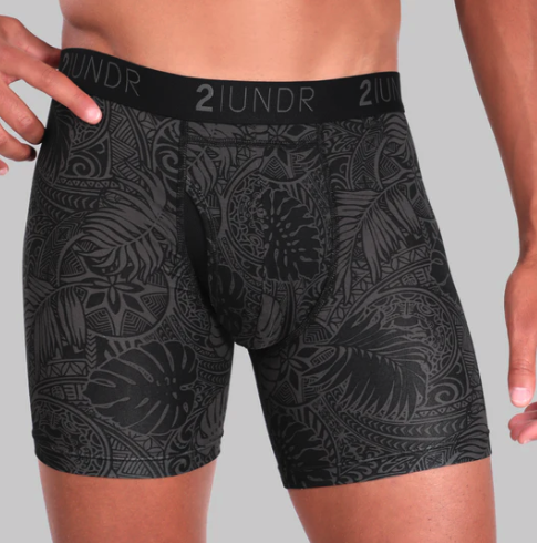 2Undr Swing Shift Boxer Brief Prints - Coastal Black