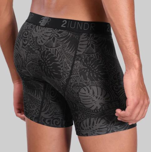 2Undr Swing Shift Boxer Brief Prints - Coastal Black