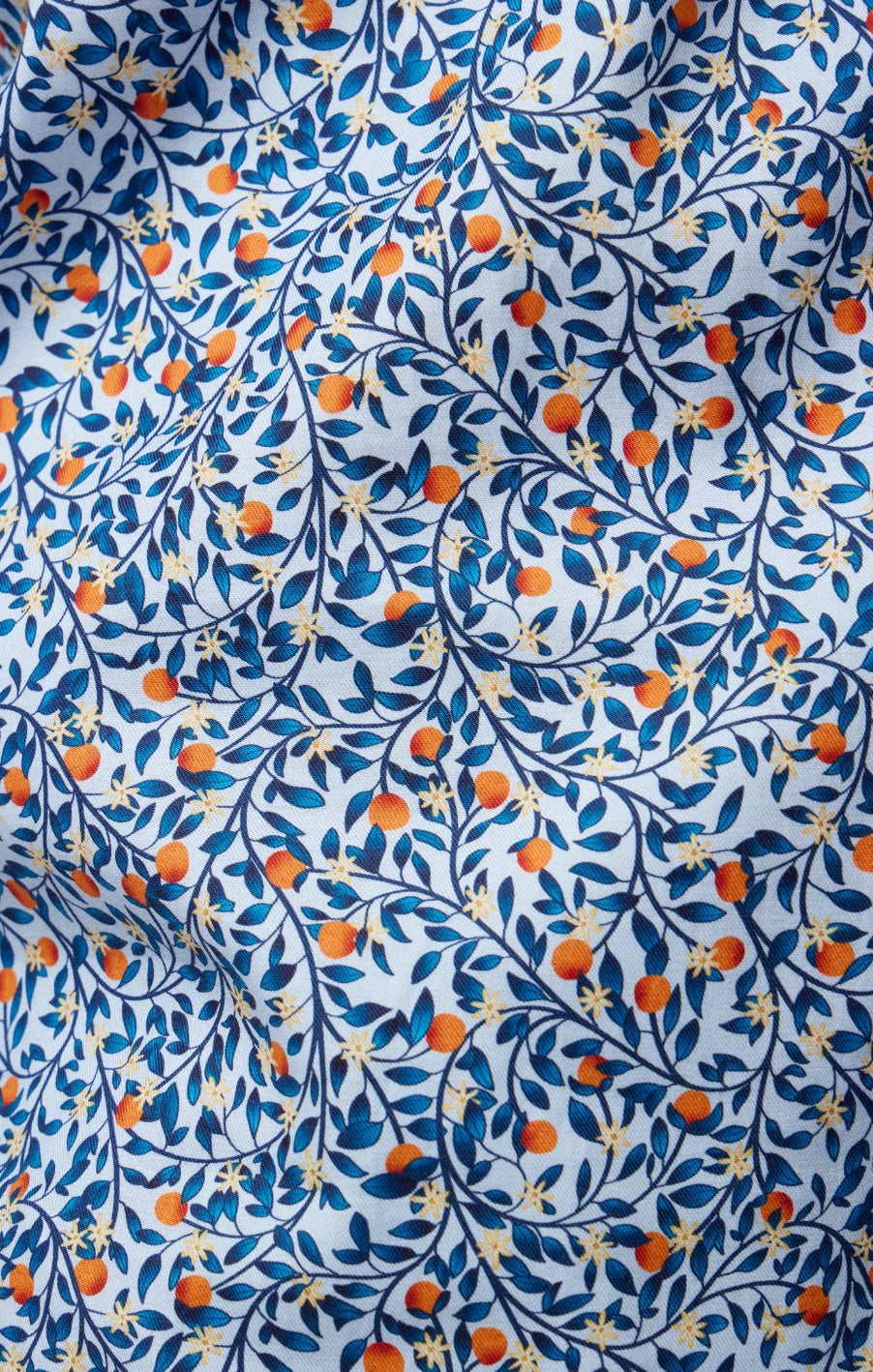 Stone Rose Printed Orange Trees Button up Long Sleeve Shirt