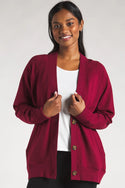 Terrera Yasmine Button Front Bamboo Cardigan