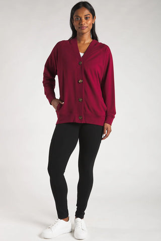 Terrera Yasmine Button Front Bamboo Cardigan