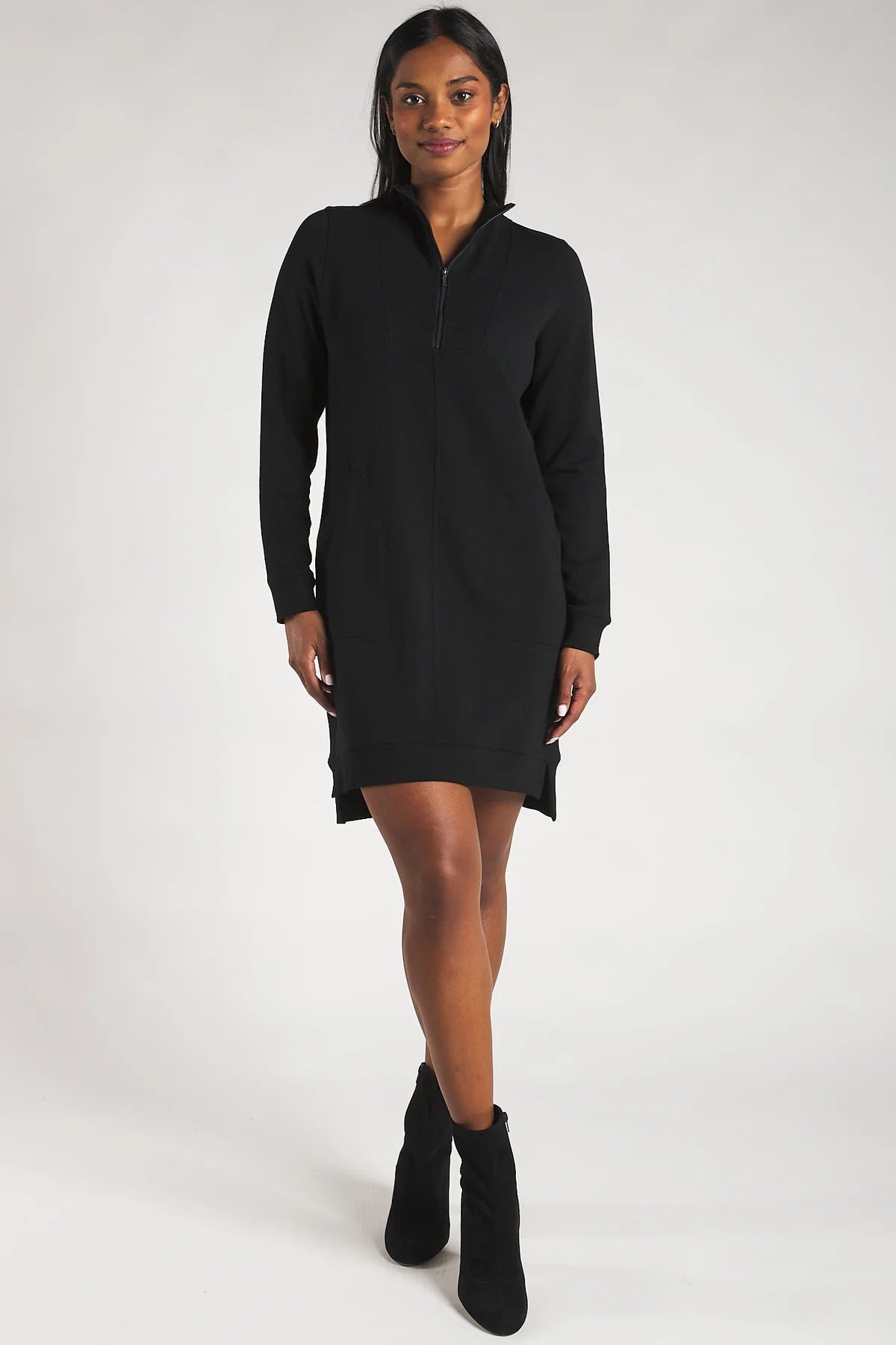 Buy black Terrera Sabelle Half Zip Fleece Dress