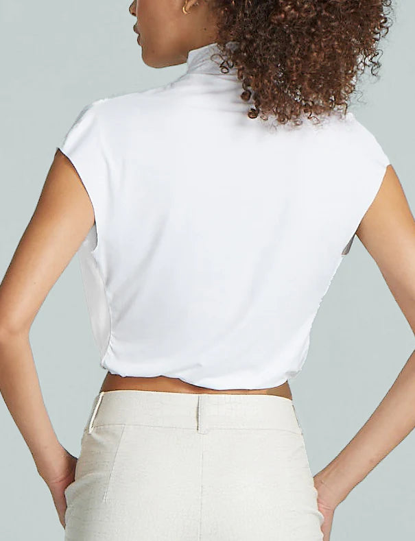 Commando Butter Draped Mock Short Sleeve Crop