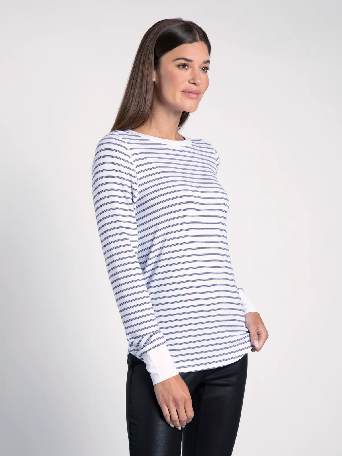 Buy white-navy-triple-stripe Recreation Stacy Top
