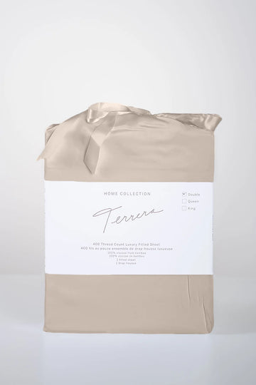 Buy warm-taupe Terrera Bamboo Fitted Sheet