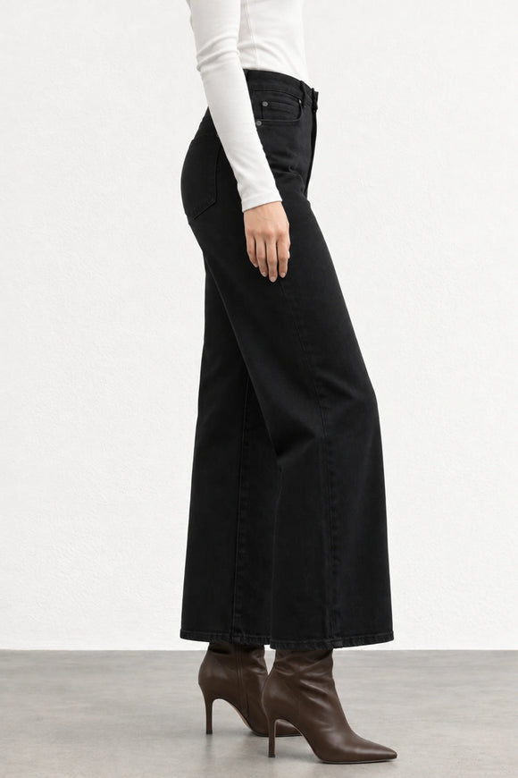 Fidelity Hyacinth High Wide Crop Women's Denim
