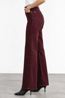 Fidelity Katie High Rise Trouser Performance Stretch - Bordeaux-3
