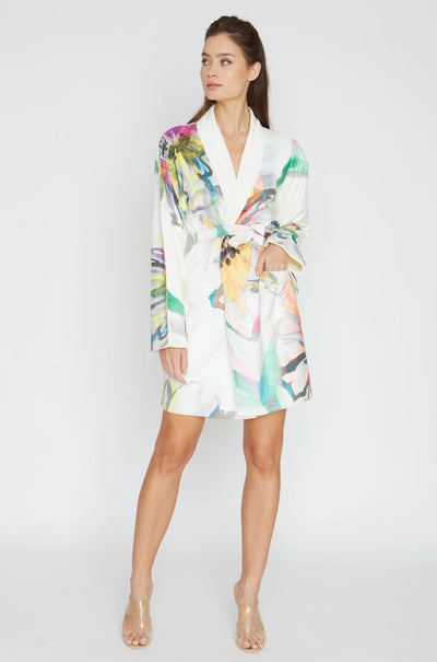 Wrap up Aquarelle Short Robe - 0