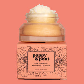 Poppy & Pout Exfoliating Lip Scrub –Pink Grapefruit