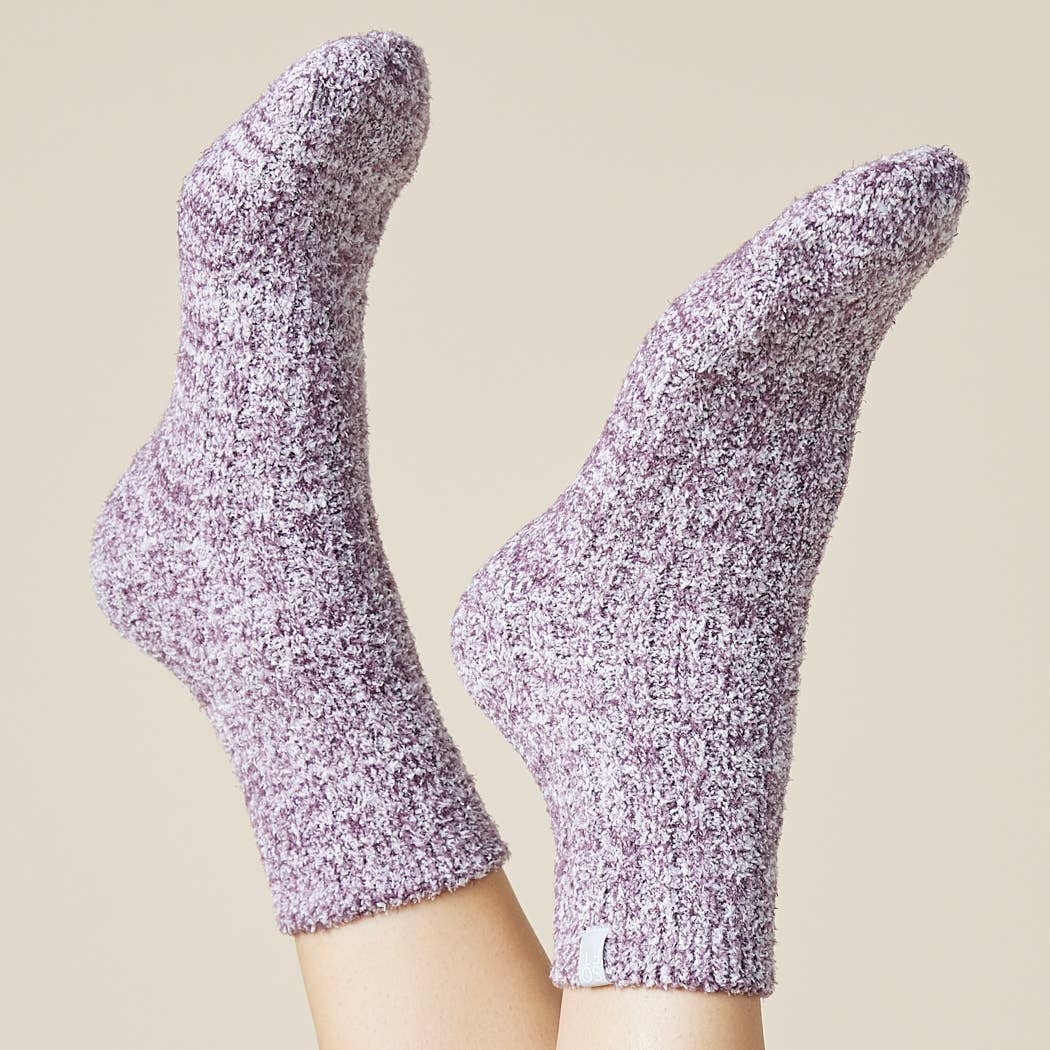 Softies Cozy Marshmallow Crew Socks with Grippers for Women