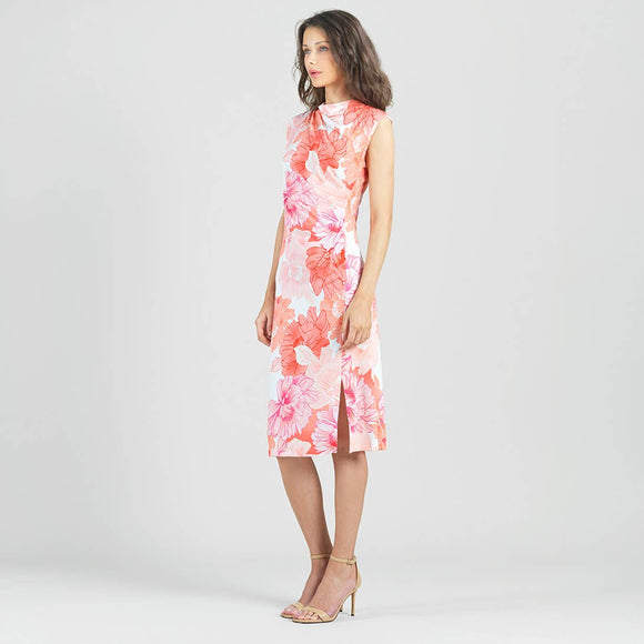Clara Sunwoo Side Slit Midi Dress - Sunset Petals