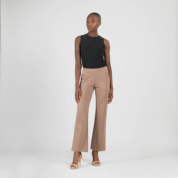 Clara Sunwoo Rayon-Ponte Knit  Loose Leg Pocket Pant - ARRIVING SOON