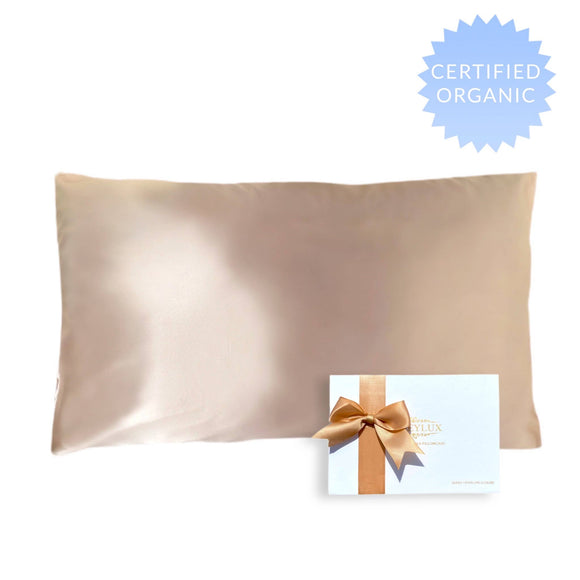 King Organic Silk Pillowcase - Champagne