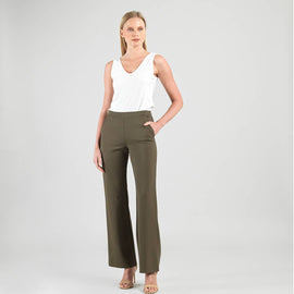 Clara Sunwoo Rayon-Ponte Knit  Loose Leg Pocket Pant - ARRIVING SOON