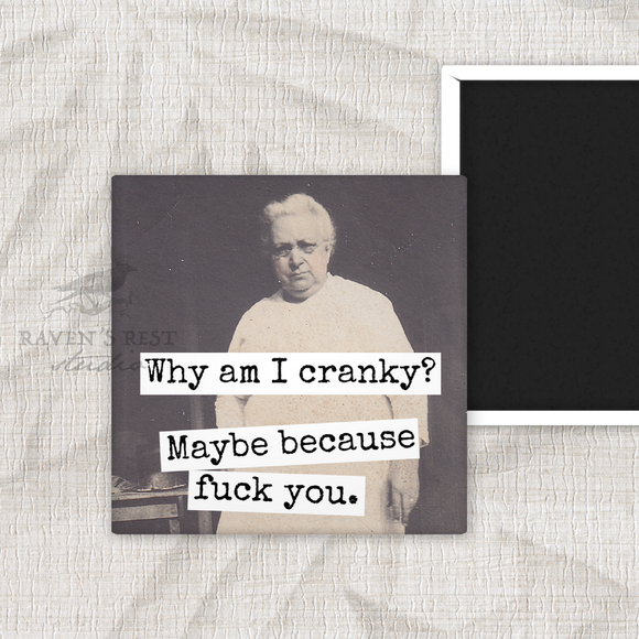 Magnet. Why Am I Cranky? Maybe Because Fuck You.