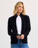 Cashmere Stand Collar Cardigan by Pura Cashmere-13