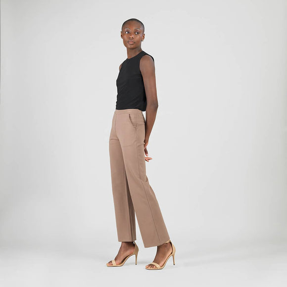 Clara Sunwoo Rayon-Ponte Knit  Loose Leg Pocket Pant - ARRIVING SOON