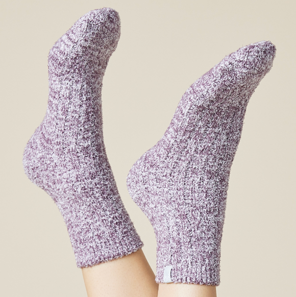 Softies Cozy Marshmallow Crew Socks with Grippers for Women