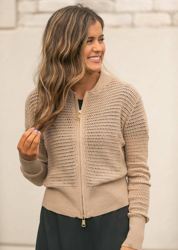 Inherit Tate Crochet Open Knit Cardigan