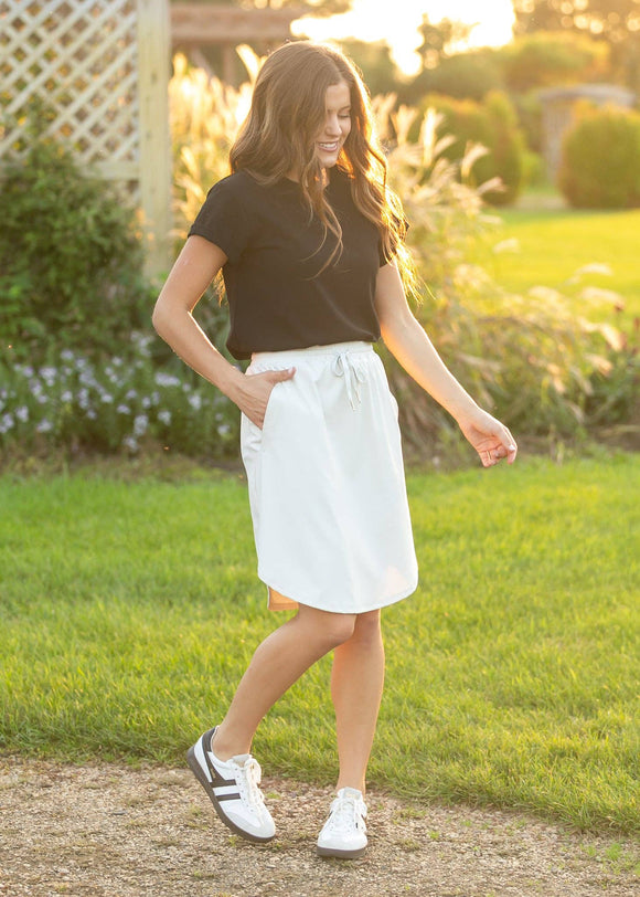 Inherit Kenedi Bone White Sport Skirt