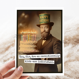 Birthday Card For Man. You, Sir, Are Exceptionally Kick-Ass
