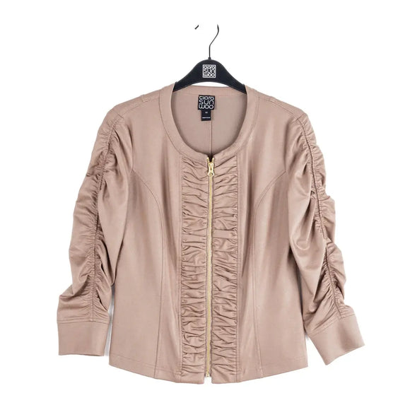 Clara Sunwoo Liquid Leather ™ Ruched Detail Jacket - COMING SOON