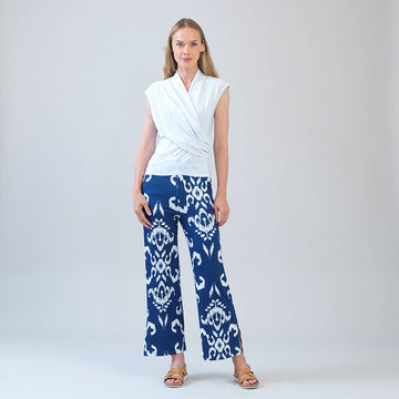 Clara Sunwoo Draped V-Neck Ruched Soft Knit Sleeveless Top