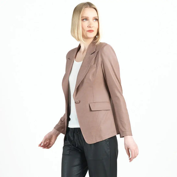 Clara Sunwoo Liquid Leather ™ Signature Pocket Blazer
