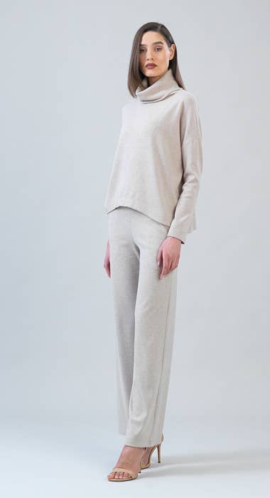Clara Sunwoo Ultra Soft Travel Knit Turtleneck with Tipped Hem