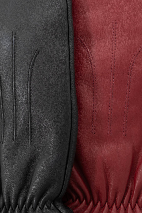 Sutton Leather Mittens With Individual Fingers by Brume - Women