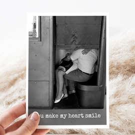 Greeting Card. You Make My Heart Smile. Love. Anniversary.