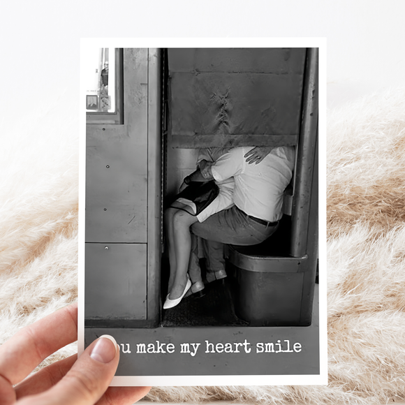 Greeting Card. You Make My Heart Smile. Love. Anniversary.