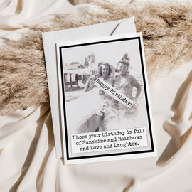 Birthday Card. Full of Sunshine and Rainbows Love and Laugh - My Filosophy