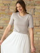 Inherit Essential Ribbed Half Sleeve Tee-32