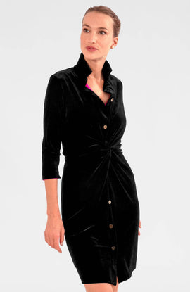 Gretchen & Scott Twist & Shout Dress - Silky Velvet - COMING SOON