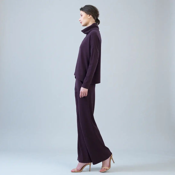 Clara Sunwoo Ultra Soft Travel Knit Turtleneck with Tipped Hem