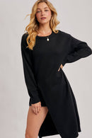 High Slit Longline Pullover-1