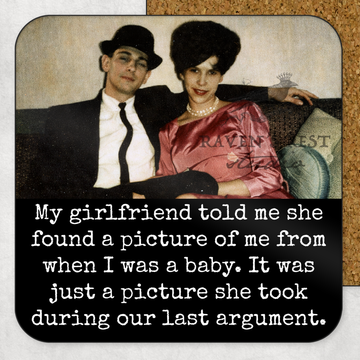 COASTER. Girlfriend Baby Picture. Cheeky Novelty Funny