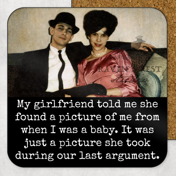 COASTER. Girlfriend Baby Picture. Cheeky Novelty Funny