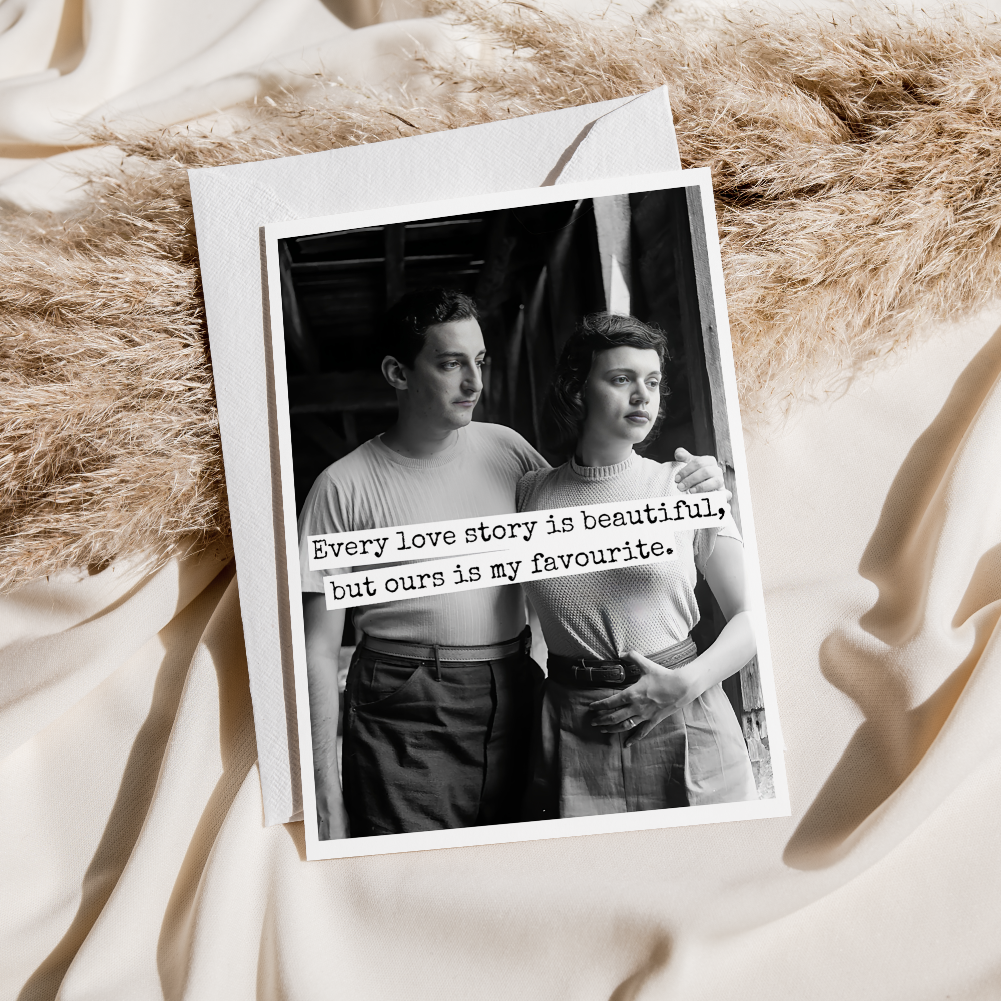 Greeting Card. Every Love Story Is Beautiful... Love Card.