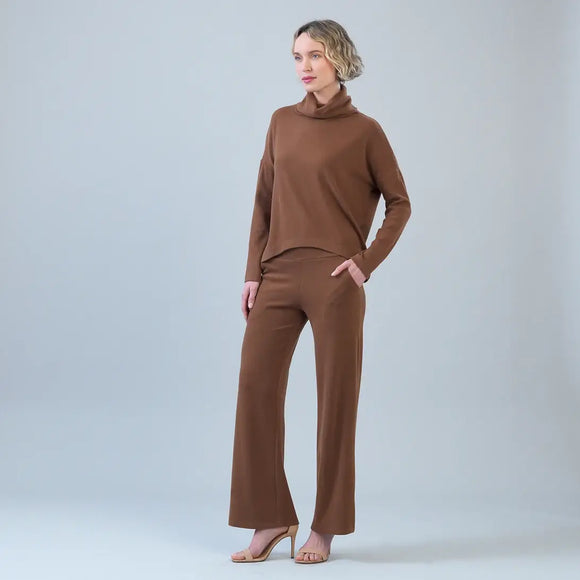 Clara Sunwoo Ultra Soft Travel Knit Turtleneck with Tipped Hem