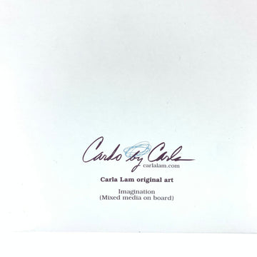Carla Lam Original Art Card 4.75 x 4.75 - My Filosophy