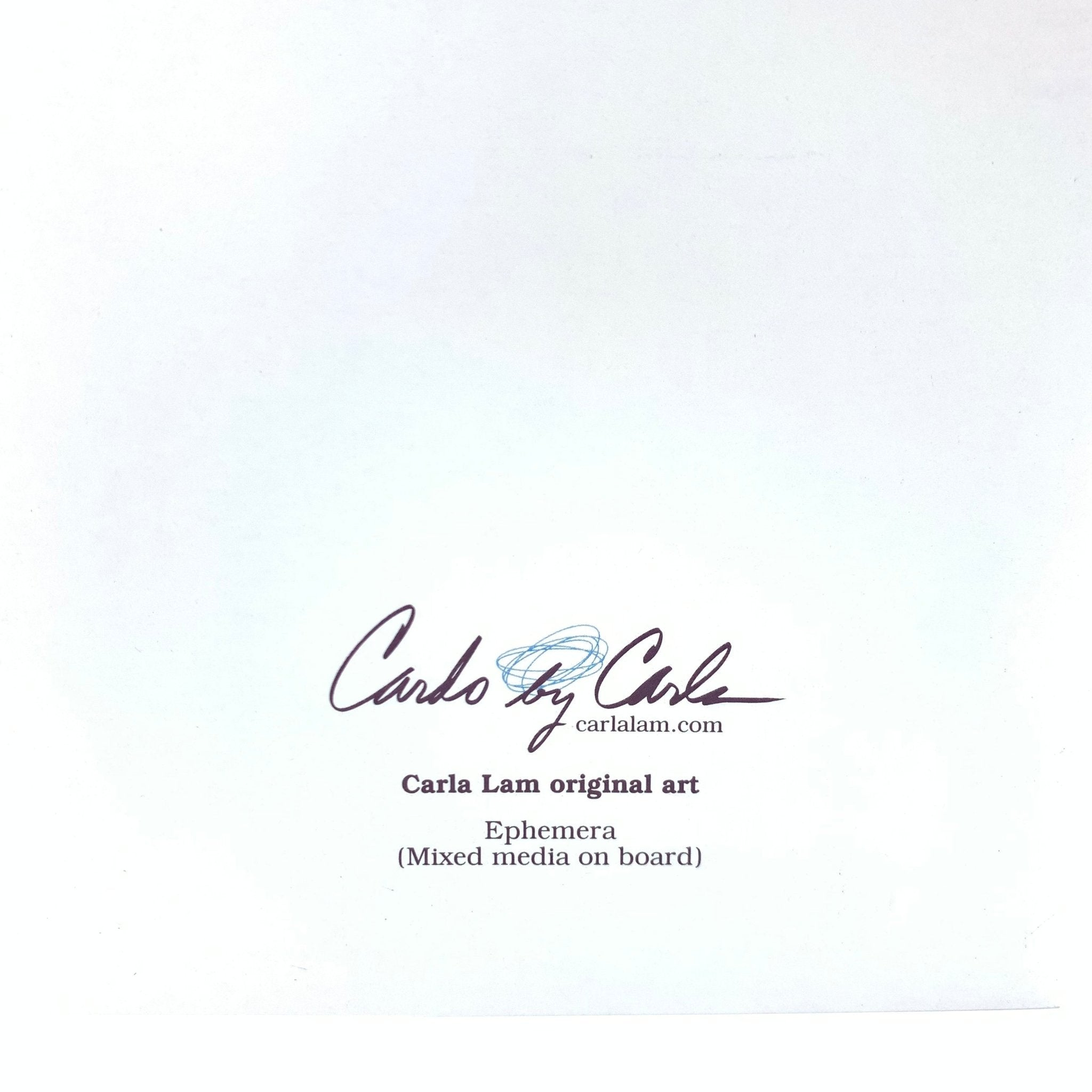 Carla Lam Original Art Card 4.75 x 4.75 - My Filosophy