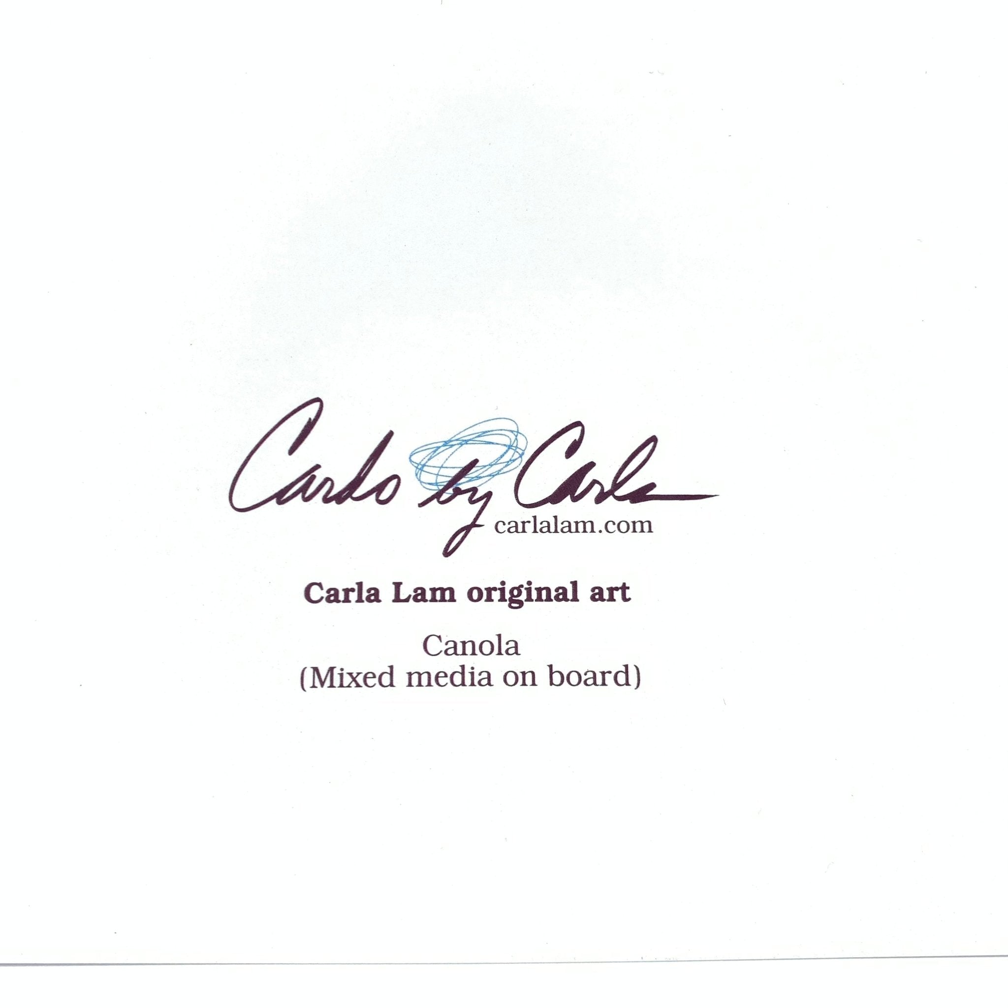 Carla Lam Original Art Card 6.75 x 4.75 - My Filosophy